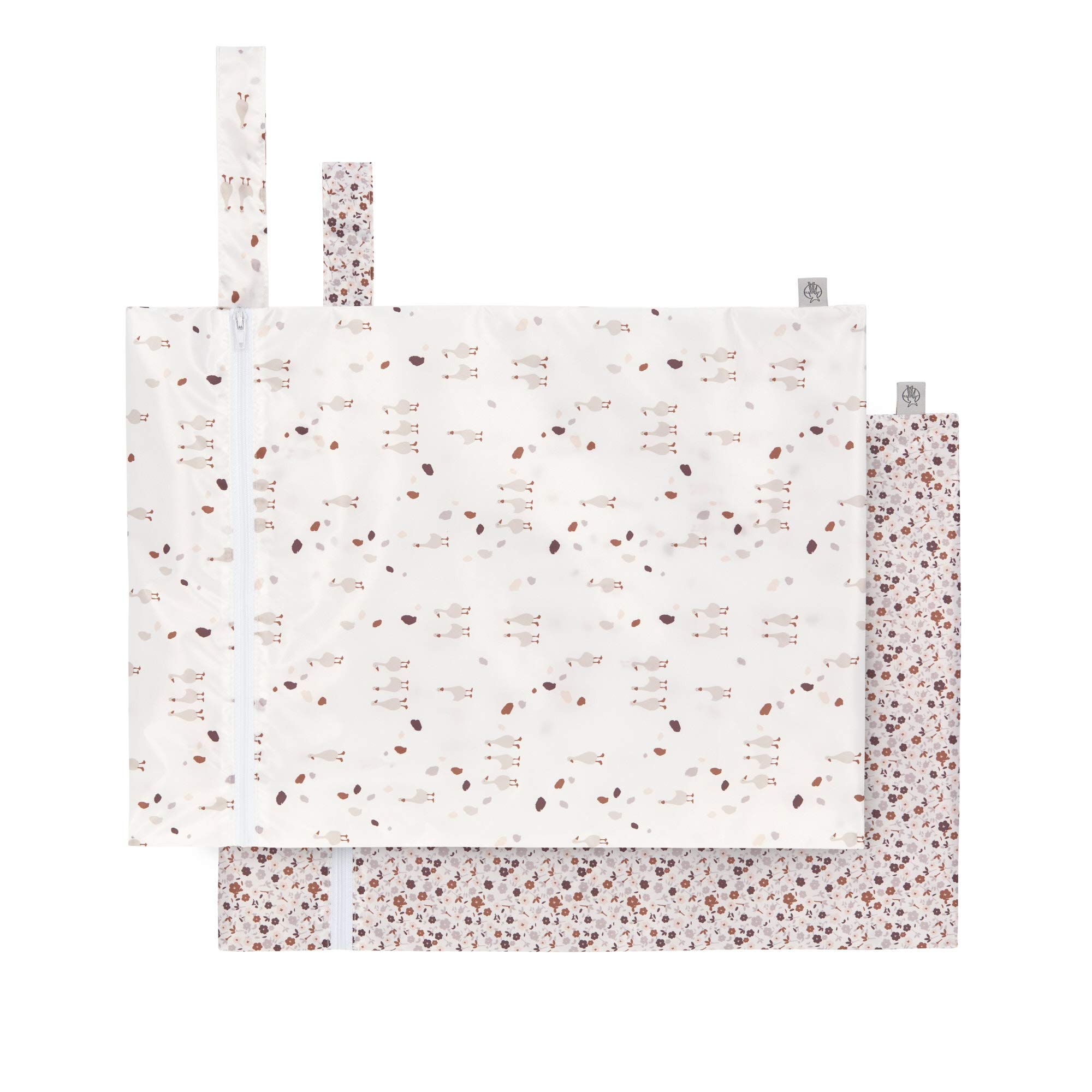 LÄSSIG Reusable Wet Bag 2 pcs Flowers/Goose