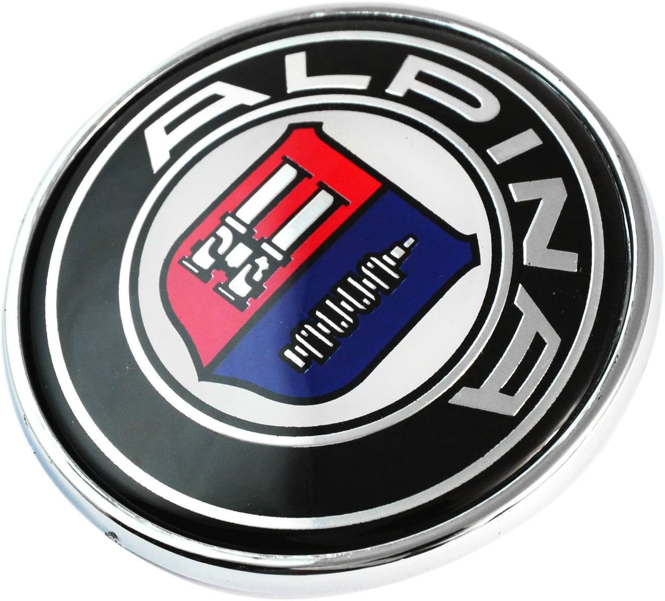 B M W ALPINA 82mm Badge Emblem Chrome For BMW Hood/Trunk, Replacement Boot Bonnet Badge Emblem