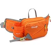 Waist Pack with Water Bottle Holder for Men and Women for Running Climbing Hiking Fitness Cycling and Other Outdoor Sports (Orange)