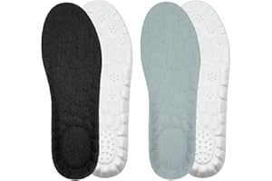 2 Pairs Steppr Insoles for Women and Men, Adjustable Size 4D Memory Foam Steppes Cloud Comfort Shoe Insole with Arch Support,