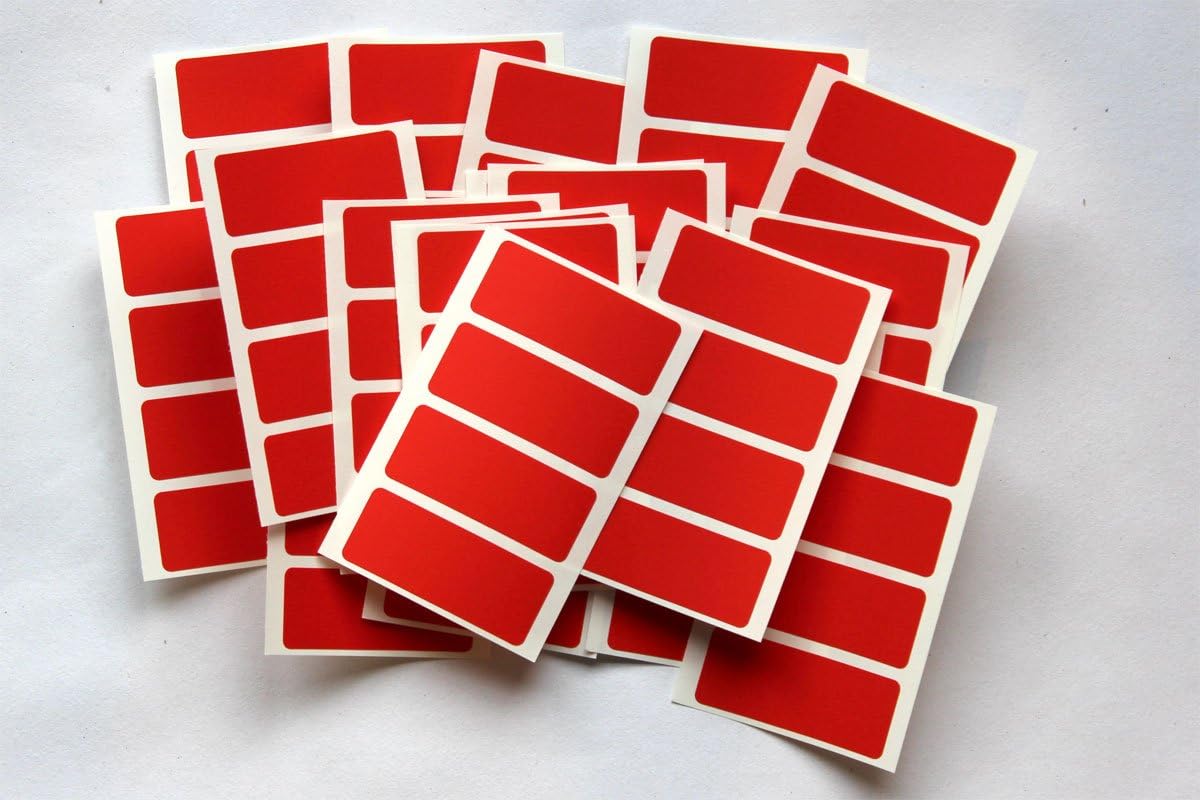 coloured self adhesive labels