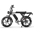 Hipatoo V8 Electric Bike for Adults, Fat Tire E Bike with 750W Brushless Motor 48V 15Ah Removable Larger Battery, 20" x 4.0 Electric Mountain Bike