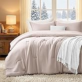 Quataly Full Comforter Sets Oatmeal,3PCS Soft Lightweight Breathable Bedding Comforter Sets for All Season, Full Size(82''×86'' Comforter & 2 Pillowcases)