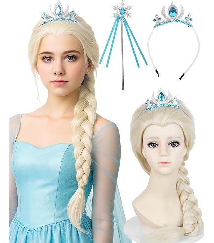 Amazon.com: IMEYLE 14 Pcs Set Long Blonde White Cosplay Wig  display picture 1