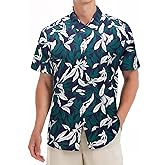 Havana Breeze Mens Hawaiian Shirts Silk Short Sleeve Beach Shirt Relaxed Fit Vacation Shirts