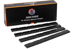 Myers Tire Supply King Point 1oz Black Steel Adhesive Tape Stick-On Wheel Weights, Low Profile, for Cars, Trucks and SUV’s, 144 Pieces