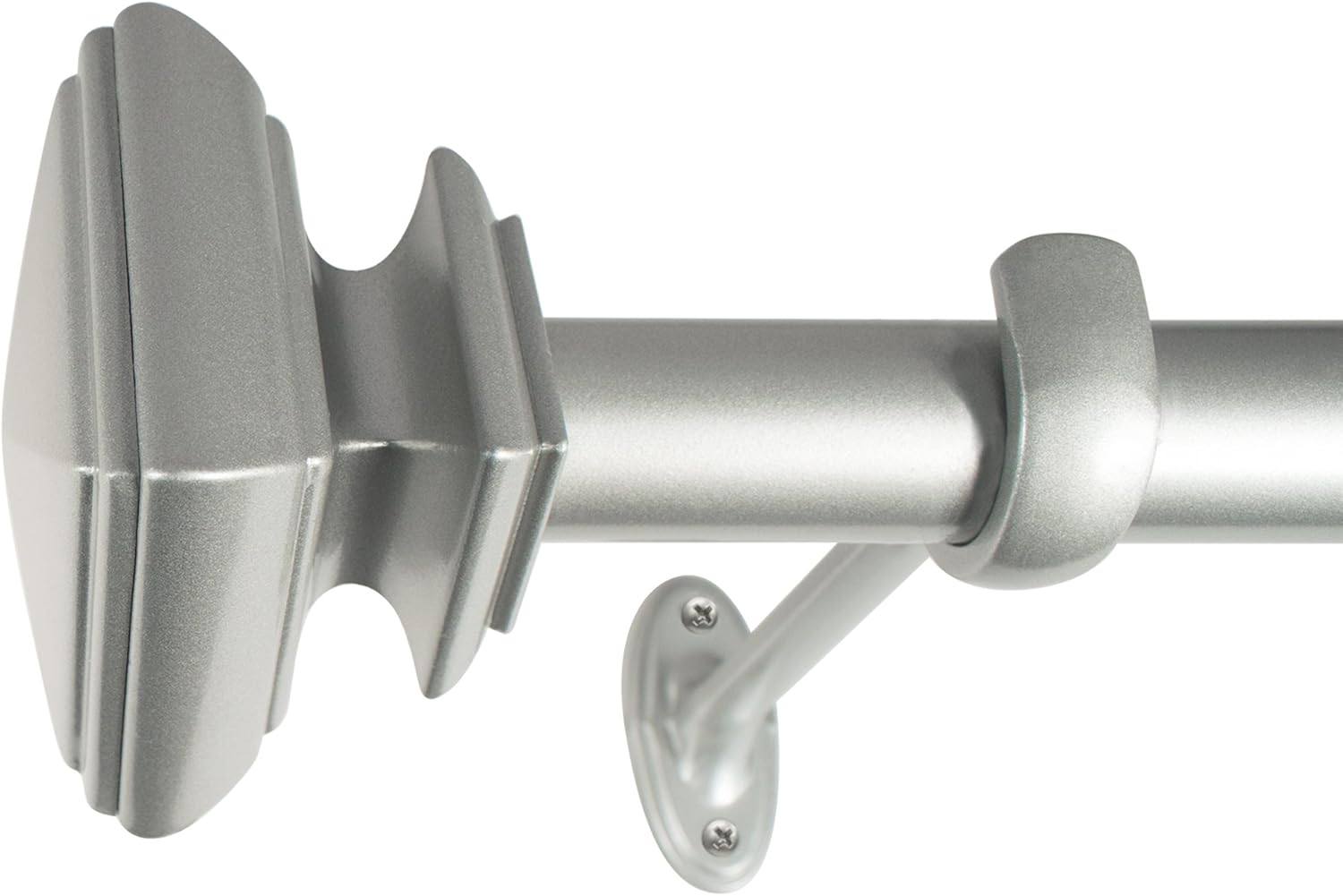 Decopolitan Square Adjustable Curtain Rod Set, 36 to 72-Inch, Nickel: Home & Kitchen