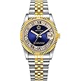Reginald Mens Watches Hands Sapphire Full Gold Stainless Steel Quartz Dial Unisex Watch