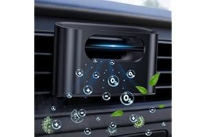 Compact Car Air Purifier for Odor - Easy Install Filter Free Odor Eliminator for Smoke/Pet Odors/VOCs - Silent Operation Universal Vent Clip for Car by Yakry