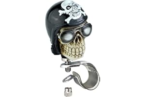Arenbel Steering Wheel Booster Spinner Skull Pilot Style Car Suicide Knob Turning Assist Grip Handle Fit Most Vehicles Trucks Tractors Boats, Black