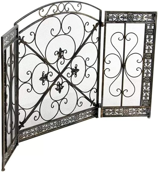 GJNVBDZSF Pantalla de Chimenea Extensible con Cubierta de Malla, 3