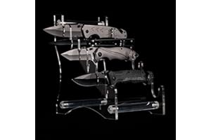 Knife Block Dagger Display Stand Holds 6 Knives,Acrylic Tabletop Knife Holder for Dagger,EDC,Knife Organizer