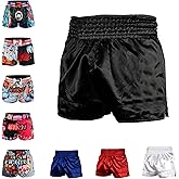ROAR-INT Kid's Muay Thai Shorts Martial Arts MMA Kickboxing Shorts for Boys Girls Boxing Trunks Shorts