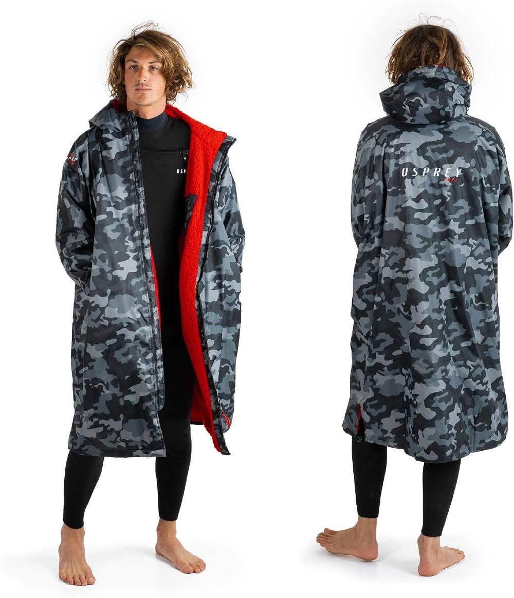 Osprey Changing Robe Kids Adults Waterproof Hooded Beach Swim Camouflage L