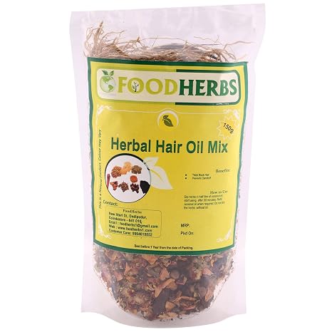 Buy Foodherbs Herbal Hair Oil Mix 18 Vital Herbs For Long Thick