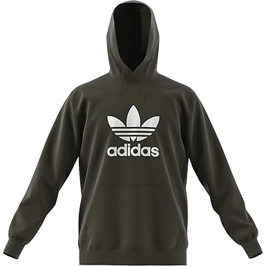 adidas Originals Herren Sweater Trefoil Hoodie DT7970 Dunkelgrün