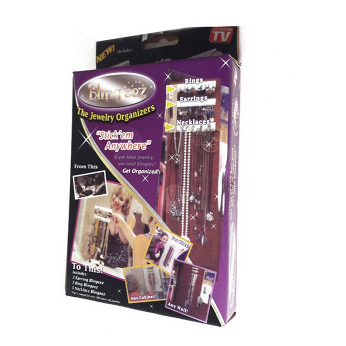 LONGQI 9 Pcs/Ensemble de Bijoux de Plastique Organiseur de Rangement Bijoux