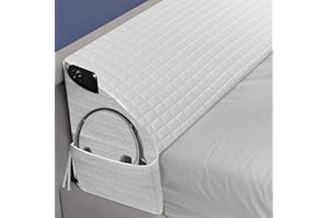 SAHEYER Queen (60"x 10"x 6") Bed Wedge Pillow for Headboard, Bed Gap Filler Mattress Gap Filler 0-8", Triangle Bloster Pillow Stopper to Fill The Gap Between Headboard and Mattress, White