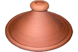 TREASURES OF MOROCCO Moroccan Lead Free Cooking Tagine Non Glazed X-Large 13 Inches in Diameter Authentic Food