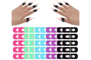Gjinxi 100 Piece U-Shaped Nail Polish Protector for Fingers, Disposable Peel Off Spill Proof Nail Stickers, Gel Cuticle Protector for French Nail Stickers Stamping Tool DIY Design Nail Art Accessories