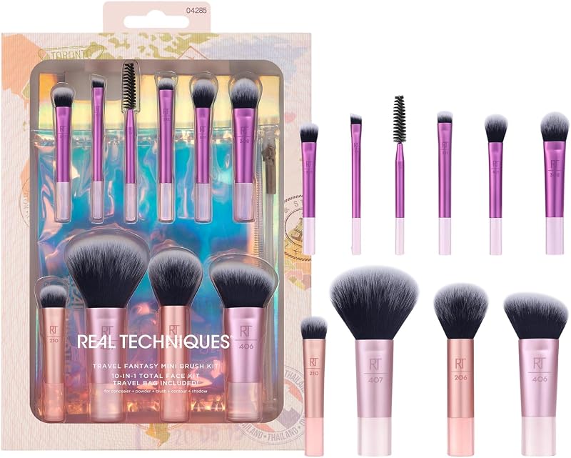 Real Techniques Travel Fantasy Mini Brush Kit 11 Piece Set Cruelty-Free