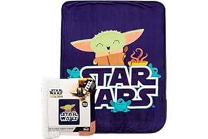 Northwest Star Wars - The Mandalorian Silk Touch Sherpa Throw Blanket, 40" x 50", Snack is The Way