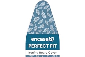 Encasa XO Ironing Board Covers (54"x18") Drawstring Tightening with Thick 3 mm Felt Padding, Easy Fit, Scorch Resistant, Prin