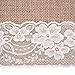 Outus Burlap Lace Table Runner Hessian Table Cloth for Country Outdoor Wedding Party Decor