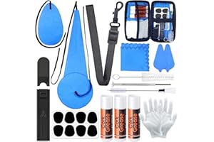 NIANTIME Saxophone Cleaning kit with Case，Clarinet Flute Cleanser Maintenance Kit with Cork Grease,Swab,Cleaning Cloth,Thumb Rest,Reed Case,Mouthpiece Brush and More Workable for Wind & Woodwind Struments