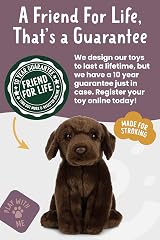 Living Nature Chocolate Labrador Soft Toy 20cm Brown Plush Dog view 6