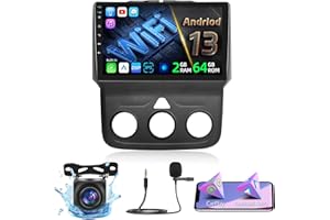 NHOPEEW [2+64G] for Dodge Ram 1500 2500 3500 2013-2018 Upgrade Stereo Radio - 9 inch HD Touchscreen HiFi Audio - Wireless Carplay and Android Auto, WiFi, GPS, Mirror Link,SWC + AHD Backup Camera + Canbus