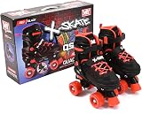 M.Y X-Skate Adjustable Red Quad Roller Skates for Kids Medium view 2