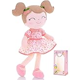 Gloveleya Baby Doll Girl Gifts Plush Toys Soft Dolls Baby Gifts Cherry Girl Pink