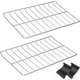 Upgraded 2 PACK W10550642 WPW10550642 304 Stainless Steel Gas Range Oven Stove Rack Replacement, Fit Whirlpool, Amana Oven Flat Racks WFG320M0MS, WFG320M0BS3, WFG505M0BS3 Metal Wire Racks