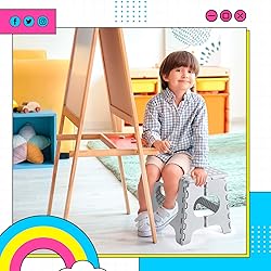 Delxo Folding Step Stool, 11 inch Non-Slip Foldable