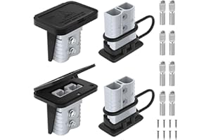 RVBOATPAT 120 Amp Battery Quick Disconnect Connector with Plug Mounting Panel Battery Cable Connector Battery Terminal Connec