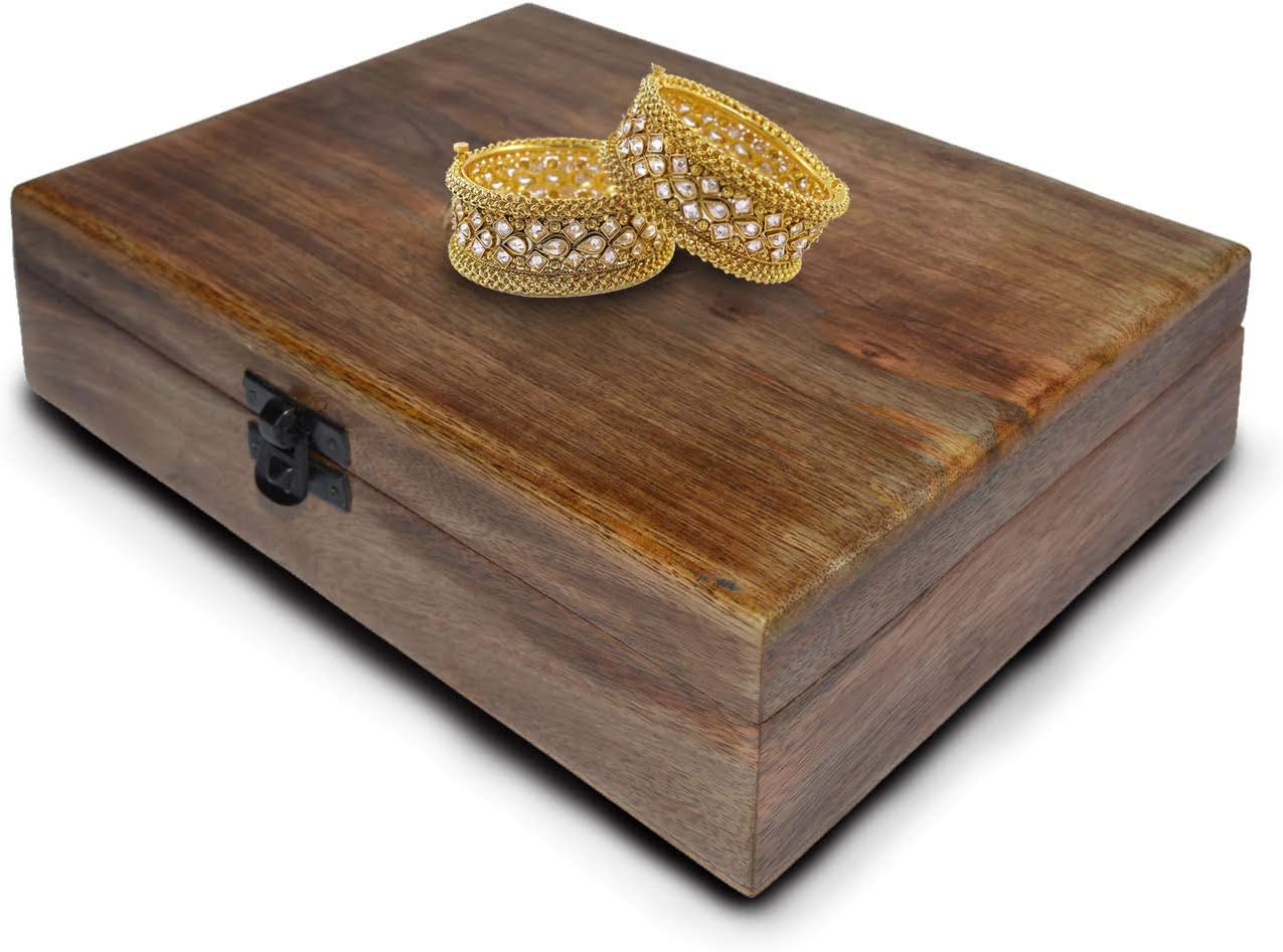 Handmade Wooden Box for Storage of Jewellery, Games, Cards or Keys | 21 x 15 x 6 cm | with proceeds to Refugee Support