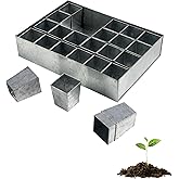 Kings County Tools Seed Starter Tray - Galvanized Steel Metal Seedling Tray with 24 Plant Starter Pots for Planting Seeds - Germination Kit for Sprouting, Greenhouse Accessories and Gardening Gifts