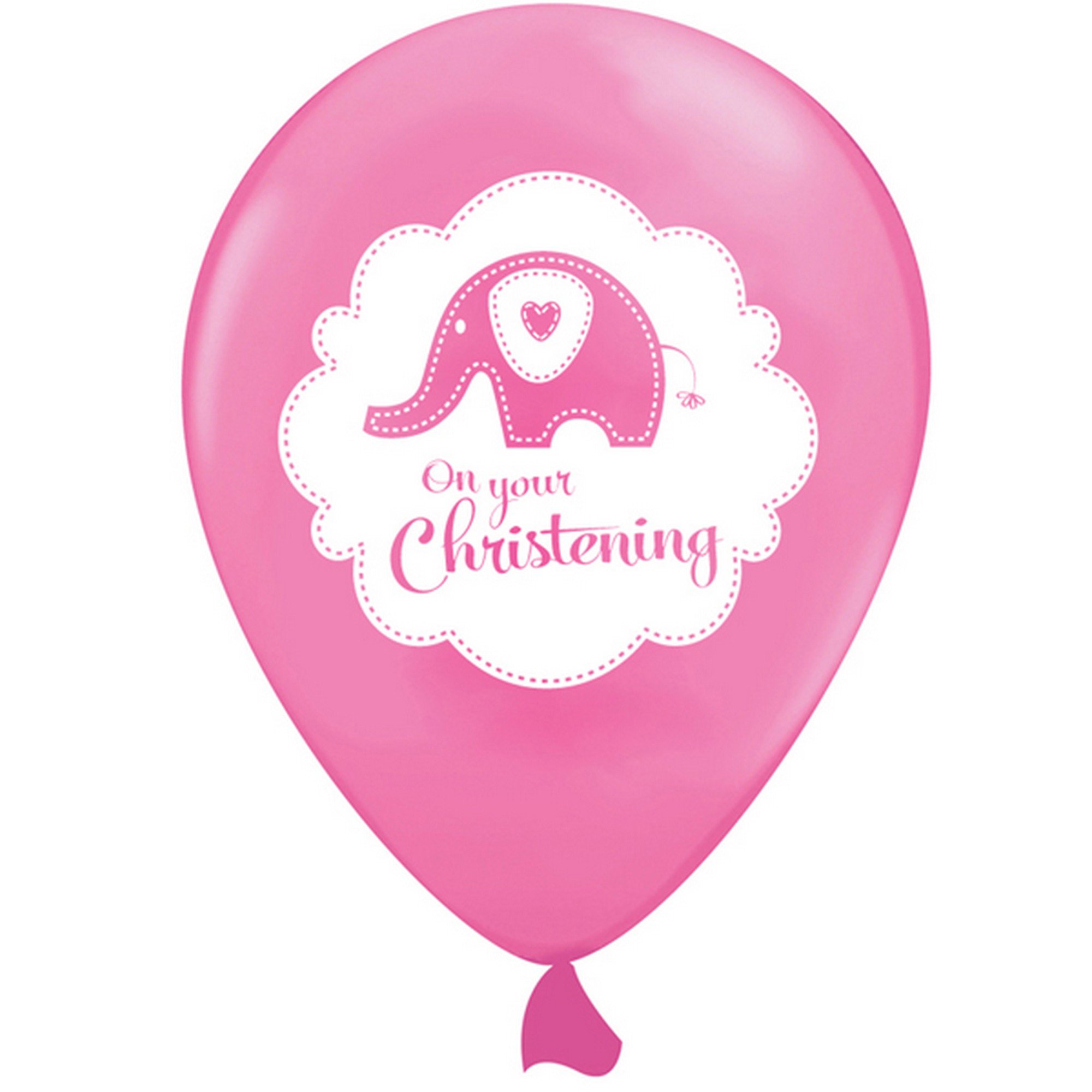 Creative Party Christening Party Balloons, 6 Christening Balloons, Pink Balloons, Christening Decorations for girls and boys, RB200,30cm (12")