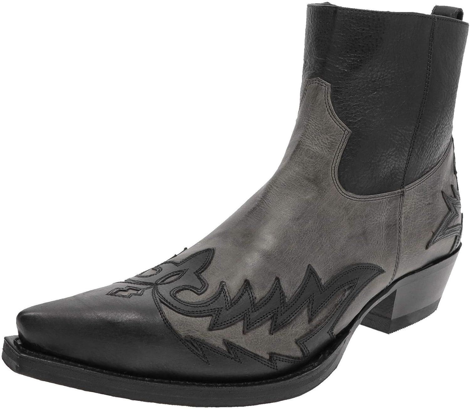 Sendra Boots Men's Cowboy Boots 16698 Grigio Leather Ankle Boots