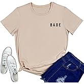 YITAN Letter Funny O Neck Women T Shirts Top