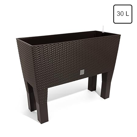 Terra Blumenkasten Rato hoch mit Bewässerungseinsatz 60 cm, braun