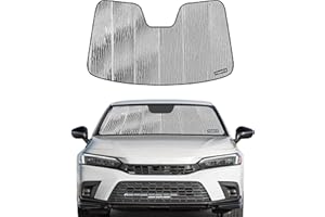 Pigenius Windshield Sun Shade for Honda Civic 2022-2025,Front Window Sunshade Shield,2-in-1 Reflective Sun Shade,Silver for Summer, Black for Winter