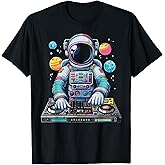 Astronaut Disc Jockey Spaceman Dj Space Music Men Boys Kids T-Shirt