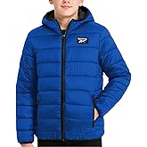 Reebok Boys Winter Coat - Lightweight Insulated Puffer Jacket - Wind & Water Resistant Quilted Hooded Winter Jacket for Boys