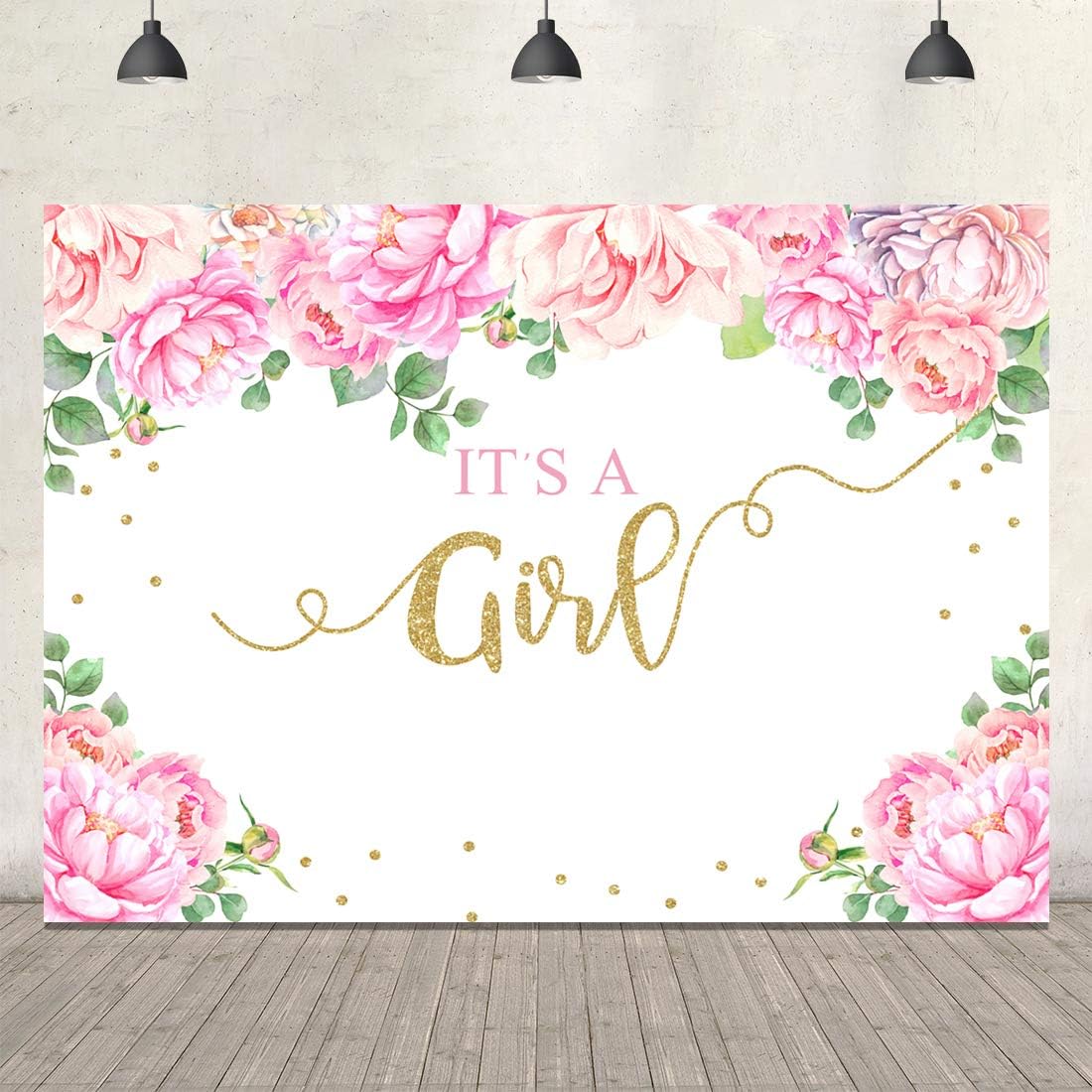 baby girl shower backdrop