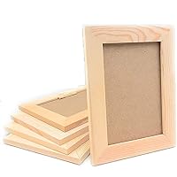 Pack of 12 Unfinished Solid Wood Picture Frames for Arts Crafts, DIY Painting Project Stand or Hang on The Wall 6x8 Frame Siz