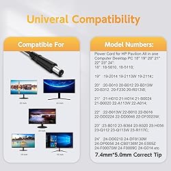 90W Power Cord Compatible with HP All-in-One