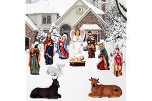 CiniQy Outdoor Christmas Decorations，Outdoor Nativity Set for Yard 3 ft，Outdoor Nativity Scene，Nativity Scene Outdoor，Nativity Scene Outdoor Large