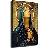 GxgLwC Virgin Mary Poster Our Lady of Sorrows Blessing Mother Poster Canvas Picture Printing Wall Art Decoration Living Room